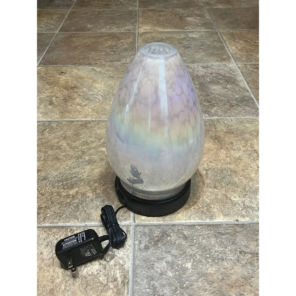 Genuine SCENTSY Oil Diffuser And Iridescent Ascend Shade With Teardrop Base